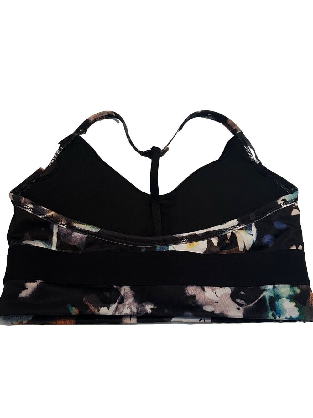 Nike Sports Bra Black White Floral Small - Picture 3 of 5